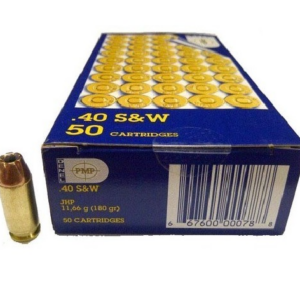 Pmp Ammo 40 S&w Sjhp 180gr