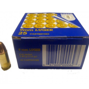 PMP AMMO 9MM FMJ 115GR (25)