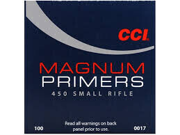 CCI 450 SMALL RIFLE MAGNUM PRIMERS /100