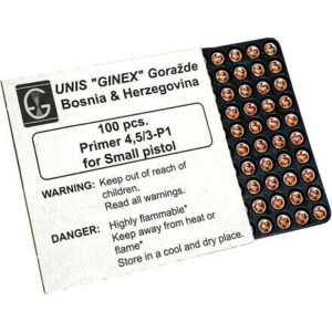 GINEX SMALL PISTOL PRIMERS (100)