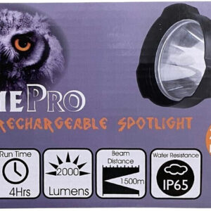 GAMEPRO EAGLE 12V RECHARGEABLE 2000 LUM SPOTLIGHT