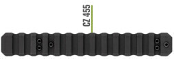 MDT ACCESSORIES - RAILS - PICATINNY SCOPE BASE - 20 MOA - CZ 455 - BLACK - BLK