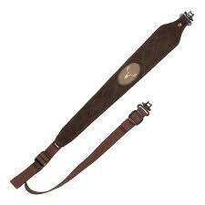 ALLEN RIFLE SLING DEER HEAD LEATHER WITH SWIVELS