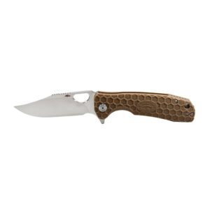 HM-TAN HONEY BADGER HOOK L/R MEDIUM TAN KNIFE