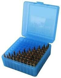 MTM DELUXE AMMO BOX 22-250 - 308WIN (BLUE) - 100