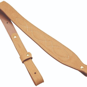 LEATHER SLING SUEDE STITCHED BROWN
